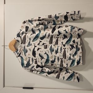 Kids Whale and Oceanlife Zip Up Hoodie